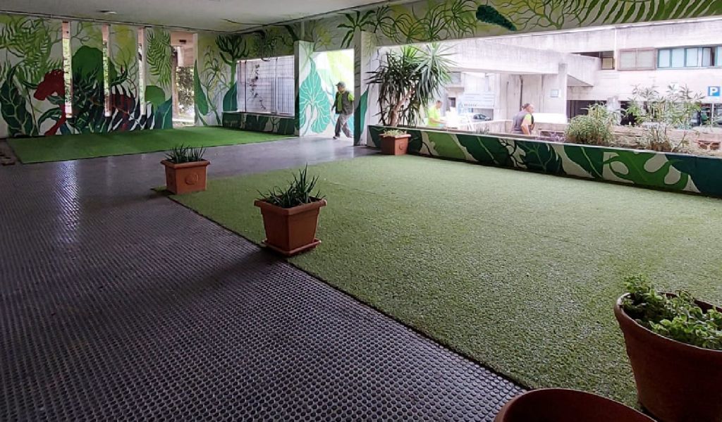 ASL Roma 1: donato da Ge.ve.san srl un nuovo prato sintetico per i ragazzi del Centro di Via Dina Galli