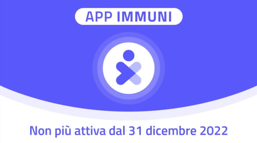 Covid: App Immuni: stop dal 31 dicembre. Interruzione trattamento di dati personali.