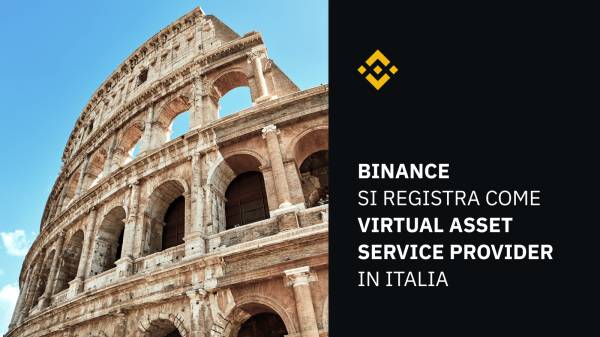 Binance ottiene la registrazione in Italia