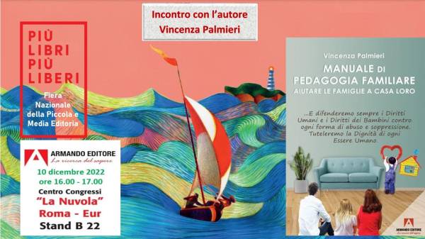 Vincenza Palmieri alla Fiera dell'Editoria: Più Libri Più Liberi - Manuale di Pedagogia Familiare