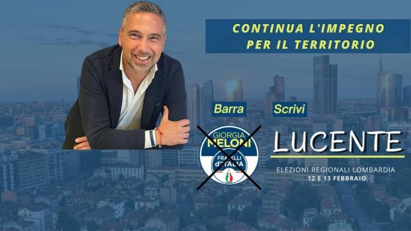 FRANCO LUCENTE Elezioni Regionali Lombardia 2023