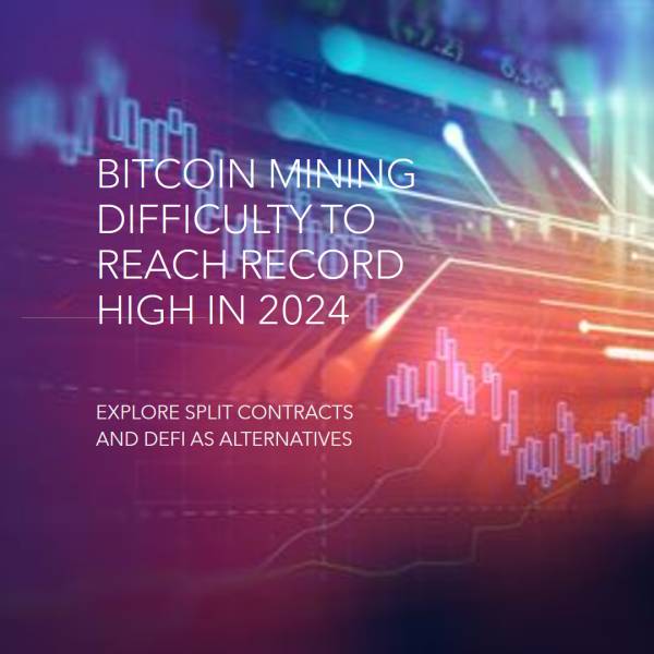 In 2024, Bitcoin achieved a record Mining Difficulty. Split contracts emerge as an alternative, alongside DeFi U.